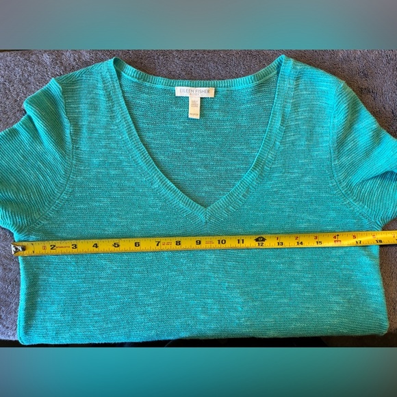 Eileen Fisher Petite Long-Sleeve Organic Links Tunic Size PP (2/4P - Picture 8 of 9